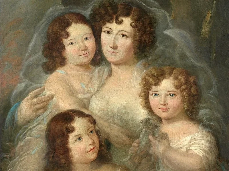 1789-Józafat Ignacy Łukaszewicz - Ritratto di gruppo. Madre e figlie